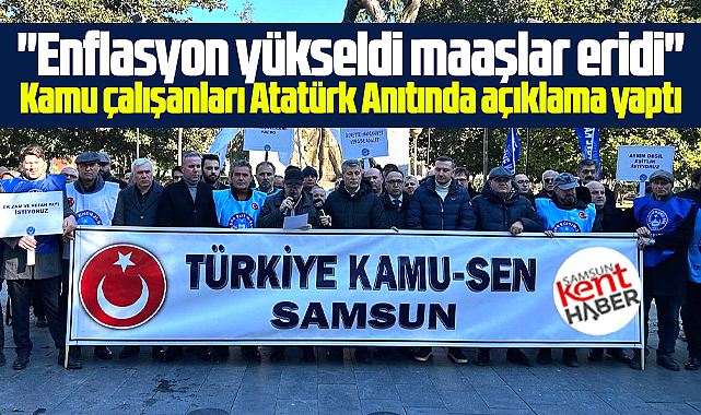 Samsun'da kamu çalışanları refah payı ve ek zam talebinde bulundu