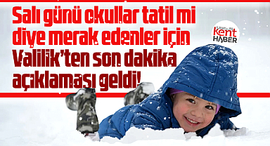 Samsun'da okullara 13 Ocak Salı günü için son dakika kar tatili açıklaması!