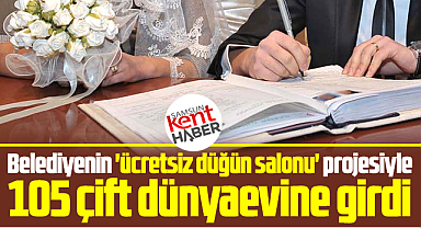 Samsun'da 'ücretsiz düğün salonu' projesiyle 105 çift dünyaevine girdi