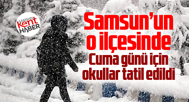 Samsun'un Yakakent ilçesinde 2 Ocak Cuma okullara son dakika kar tatili haberi