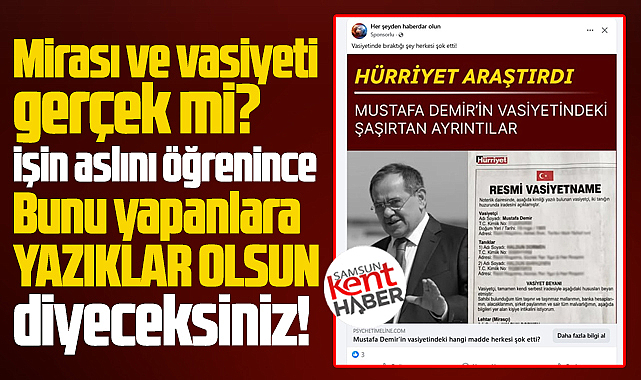 Samsun'da merhum Mustafa Demir'in mirası başlıklı içeriklere dikkat!
