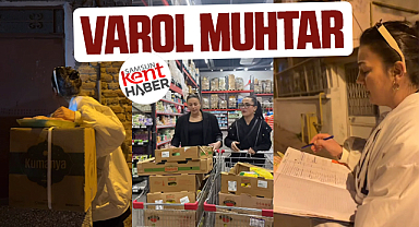 Samsun'da muhtar Seda Keklik Ramazan erzağı dağıtarak yüz güldürdü