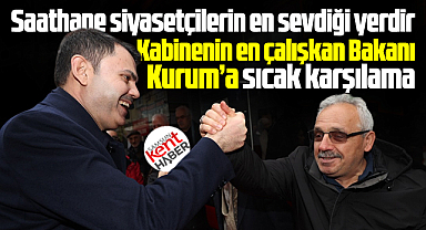 Samsun Saathane Meydanında Bakan Kurum'a sıcak karşılama