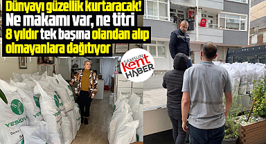 Samsun'da kadın esnaf 8 yıldır olandan alıp olmayanlara erzak dağıtıyor