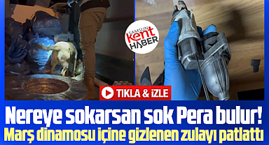 Samsun'da narkotik köpeği Pera marş dinamosu içinde uyuşturucu buldu