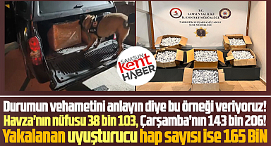 Samsun'da iki ilçe nüfusundan fazla sayıda uyuşturucu hap yakalandı!