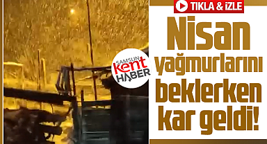Samsun'da Nisan ayında bazı ilçelerde kar yağışı etkili oldu 