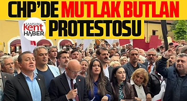Samsun'da CHP'lilerden Mutlak Butlan protestosu