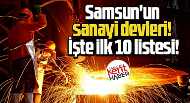 Samsun'un sanayi devlerinde işte ilk 10 listesi!