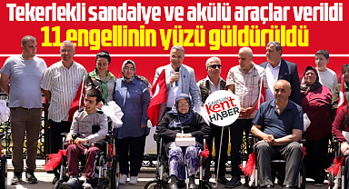İlkadım Belediyesi 11 engelliye akülü araç teslim ederek yüz güldürdü