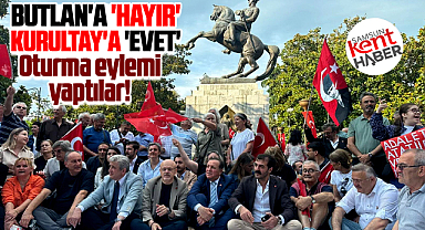 Samsun'da CHP'deki mutlak butlana karşı Atatürk Anıtında oturma eylemi yapıldı