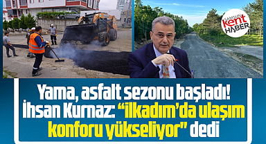 Samsun'da İlkadım Belediyesi, asfalt ve yama çalışmalarını başlattı