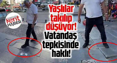 Samsun'un Atakum ilçesinde kaldırım tepkisi! Yaşlılar takılıp düşüyor