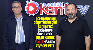 İlkadım Belediye Başkanı İhsan Kurnaz, Samsun Kent Haber'i ziyaret etti
