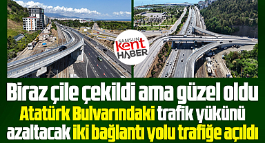 Samsun Atatürk Bulvarında trafiği rahatlatacak yeni iki bağlantı yolu açıldı