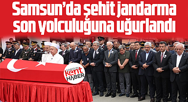 Samsun'da şehit jandarma Mehmet Demirbaş'ın cenazesi toprağa verildi