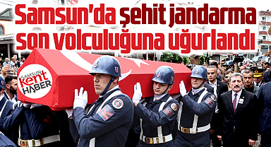 Samsun'da şehit jandarma Mehmet Demirbaş'ın cenazesi toprağa verildi