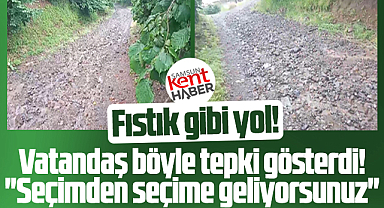 Samsun Terme'de vatandaşın bozuk yol tepkisi! Fıstık gibi yol