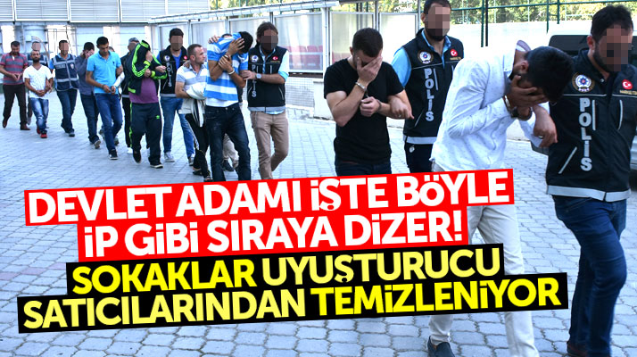 Samsun'da gözaltına alınan uyuşturucu tacirleri adliyeye sevk edildi