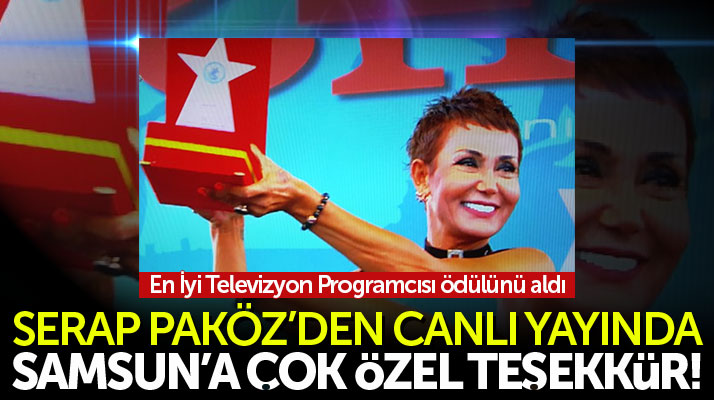Gerçeğin Peşinde Serap Paköz'e En İyi Televizyon Programcısı ödülü Samsun'dan geldi