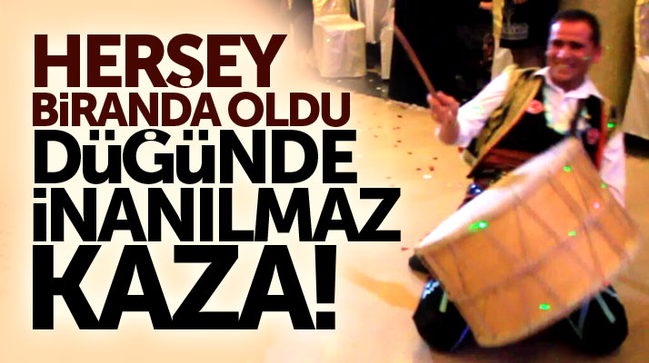 Samsun Çarşamba'da düğünde ipi kopan davul Nazire Karaca isimli kadına çarptı
