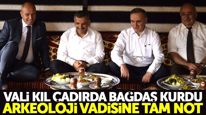 Samsun Valisi Tekkeköy'de bulunan Arkeoloji Vadisinde incelemelerde bulundu