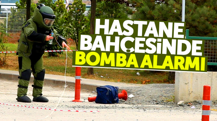 Samsun'da hastane bahçesinde bulunan valiz bomba alarmına neden oldu