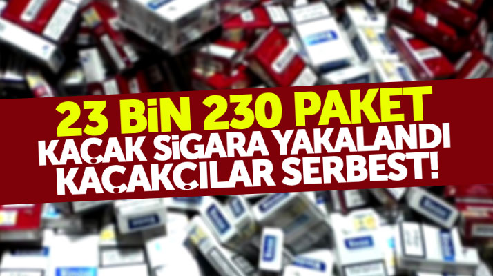 Samsun'da 23 bin 230 adet kaçak sigara yakalandı, iki kaçakçı ise serbest