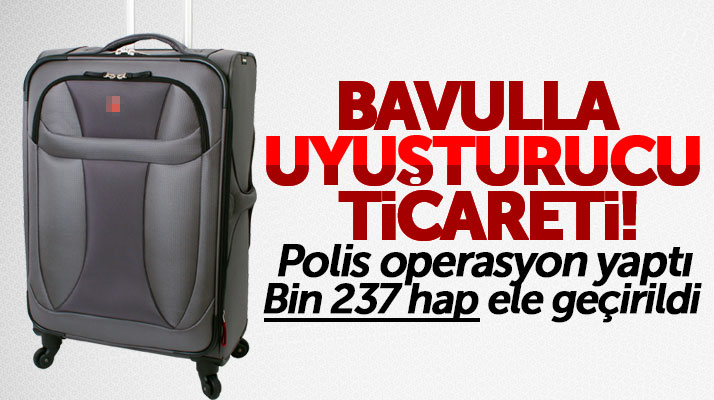 Samsun'da uyuşturucu operasyonu: Bavul içinde bin 237 uyuşturucu hap yakalandı