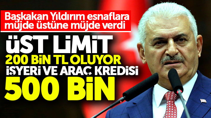 Başbakan Binali Yıldırım'dan esnaflara müjde üstüne müjde