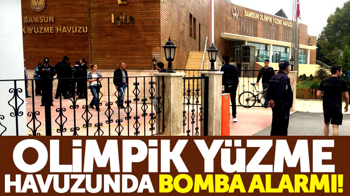 Samsun Atakum Olimpik Yüzme Havuzunda bomba paniği yaşandı