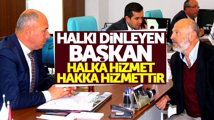 Hasan Togar Tekkeköy'de halkın sorunlarını Halk Gününde dinliyor