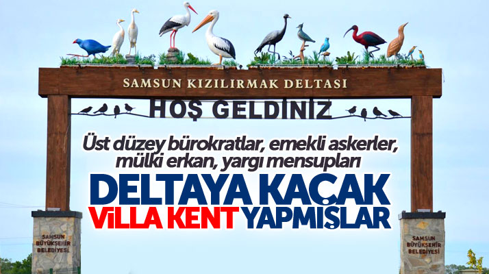 Samsun Kızılırmak Deltasında üst düzey bürokratlar kaçak villalar yapmış