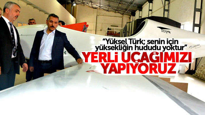 Samsun Valisi Osman Kaymak, OMÜ'de yapılan yerli uçak Doğan'ı inceledi