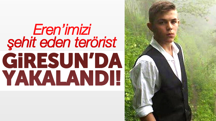Eren Bülbül ve astsubay Ferhat Gedik'i şehit eden terörist Giresun'da yakalandı