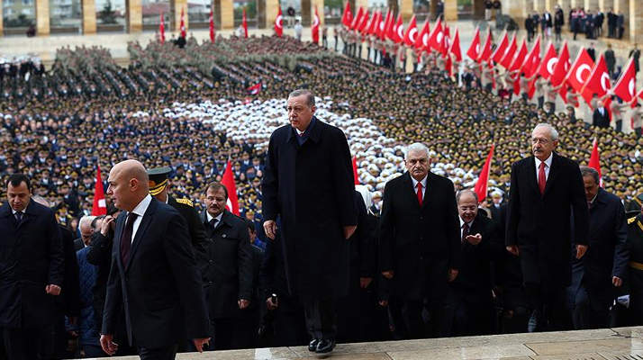 Erdoğan Anıtkabir'i ziyaret etti