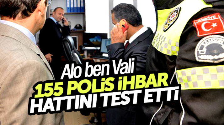 Samsun Valisi Osman Kaymak Yakakent'te 155 polis ihbar hattını test etti