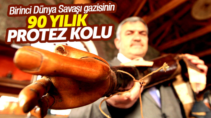 Samsun Ladik'te birinci dünya savaşı gazisinin 90 yıllık protez kolu müzede sergileniyor