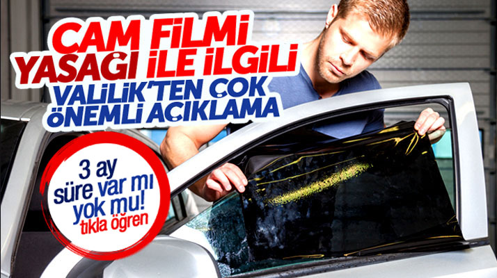 Samsun Valiliğinden renkli cam filmi yasağı ile ilgili sürücülere çok önemli uyarı