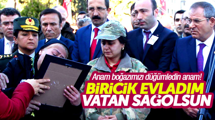 Samsun'da şehit Erhan Karaca'nın cenazesinde şehit annesinin sözleri yürek dağladı