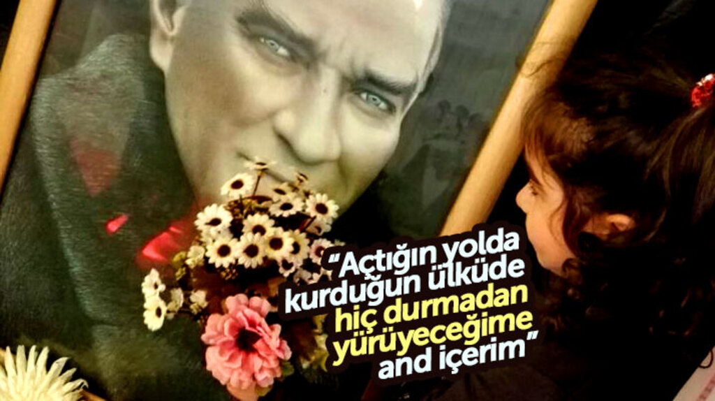 Samsun'da Papatyam Kreş'inin minik öğrencileri 10 Kasım'da Atatürk'ü andı