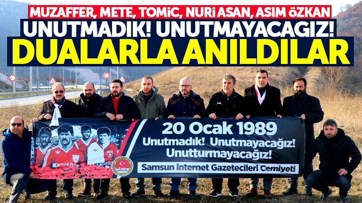 Samsun İnternet Gazetecileri Cemiyeti kazada ölen Samsunsporlu futbolcuları andı
