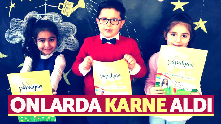 Samsun'da Papatyam Kreş'in minik öğrencileri de karne aldı