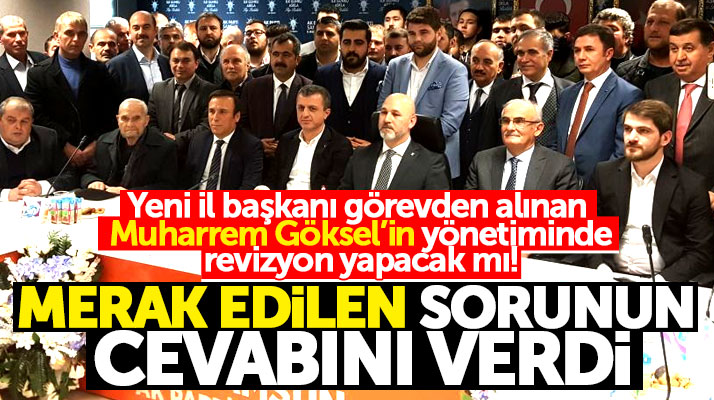 AK Parti Samsun İl Başkanı Hakan Karaduman, il yönetim kurulunda revizyon yapacak mı
