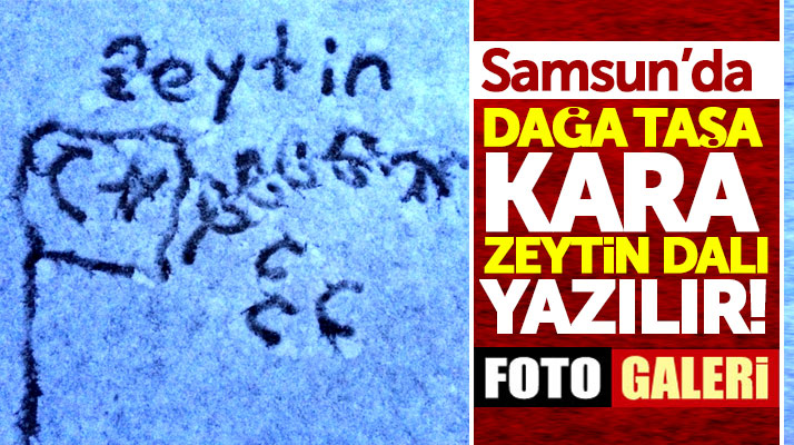 Samsun'da karın üzerine Zeytin Dalı yazıldı! Samsun'dan kar fotoğrafları