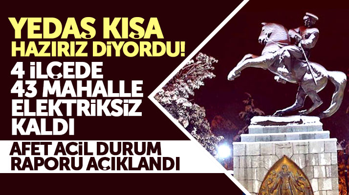 Samsun'da kar yağışı nedeni ile 4 ilçede 43 mahalle elektriksiz kaldı