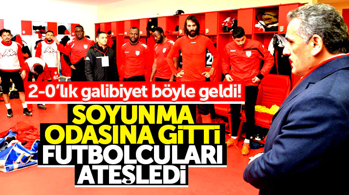 Samsun Valisi Kaymak, Samsunsporlu futbolcuları soyunma odasına giderek ateşledi