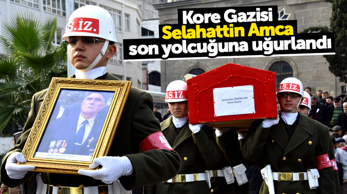 Samsun'da Kore Gazisi Selahattin Erzincan son yolculuğuna uğurlandı