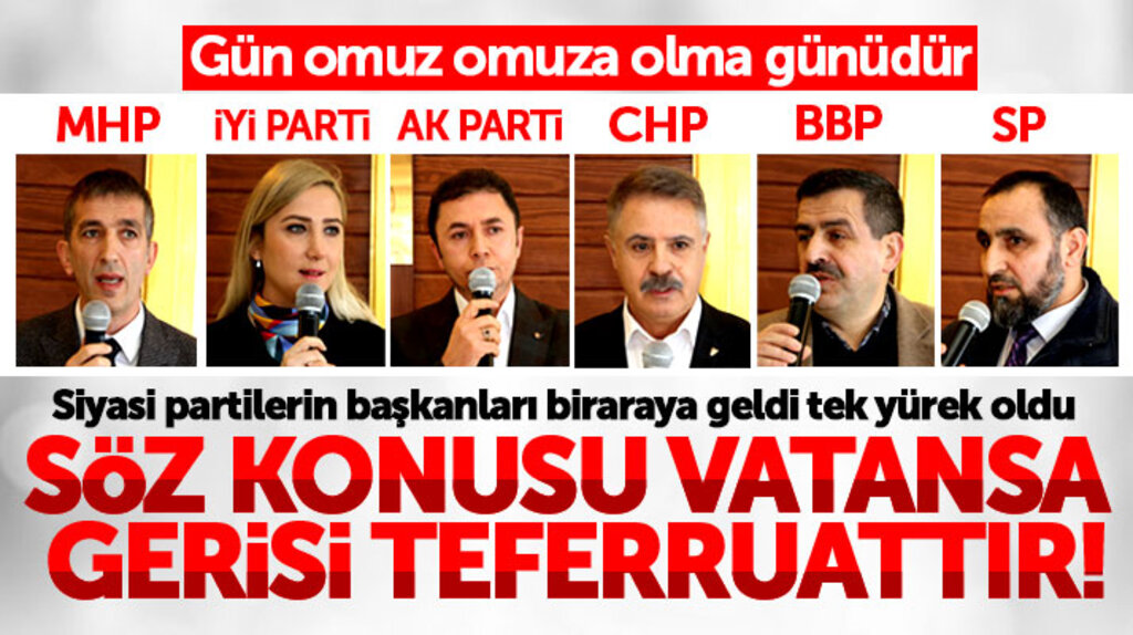 Samsun'un Atakum İlçesinde siyasi partilerin ilçe başkanları vatan için biraraya geldi