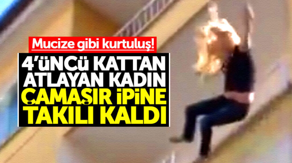 Samsun'da mucize gibi kurtuluş! 4'üncü kattan atladı, 2 katta çamaşır ipine asılı kaldı